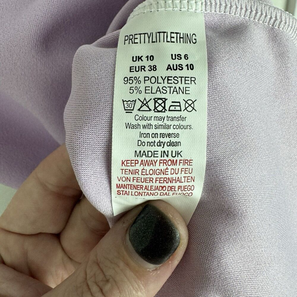 NWT Pretty Little Thing Casual Sexy Dress Woman Sz 6 Assymetrical - Picture 6 of 7